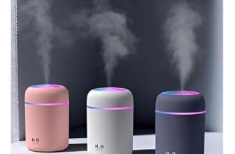 Bedroom Humidifier for Sleep Essential Oil Diffuser with Flame Effect Night Light Ultrasonic Cool Mist Air Quiet USB Auto Shut Off Aromatherapy Diffuser (Humidifier 300 Ml)