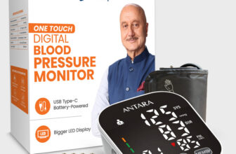 AGEasy (Max Group) Automatic Digital Blood Pressure Machine Battery / USB Type C, Bp Monitor(White and Black)