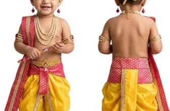 Fancyclub Krishna Dress for Baby Boy Kids Janmashtami Costume