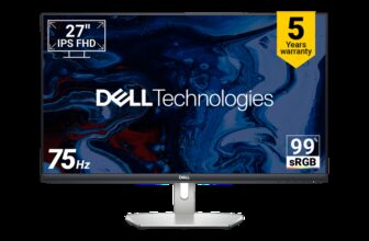 DELL S Series 68.58 cm (27 inch) Full HD LED Backlit IPS Panel with 5-Years warranty, 99% sRGB, Low Blue Light technology,HDMI x2, Tilt adjustment, Contrast Ratio 1000:1, 300 nits Brightness, Display Manager, 3-sided Bezel-less Monitor (S2721HNM / S2721HN)(AMD Free Sync, Response Time: 4 ms, 75 Hz R