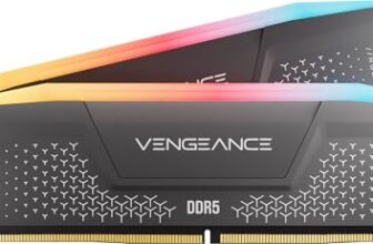 CORSAIR Vengeance RGB RS DDR5 RAM 32GB (2x16GB) Up to 6000MHz CL36-44-44-96 1.35V AMD Expo Intel XMP Computer Desktop Memory – Gray (CMG32GX5M2E6000Z36)