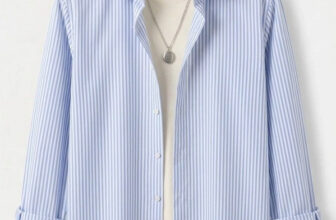 METRONAUT Men Striped Casual Light Blue Shirt