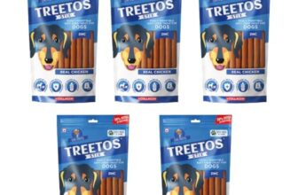Dr. Pets Pack of 5 Chicken Dog Chew Sticks for Dogs Dental Stick, Calcium Bone and Chicken Dog Biscuits Healthy Treats and Training Snacks Long Lasting Chew Sticks for Small and Large Breed
