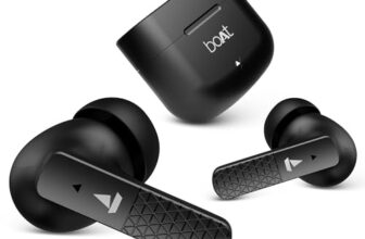 Boat Airdopes Primo in Ear HeadphoneTWS Earbuds with 45 Hours Playback, Fast Charge, Beast Mode, Dual Mics Enx, IPX Bluetooth Earbuds (Active Black)
