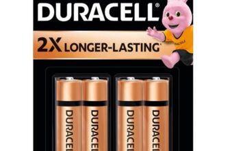 Duracell Alkaline AA Battery, Pack of 4, Everyday Devices, Clock, Toy, Remote