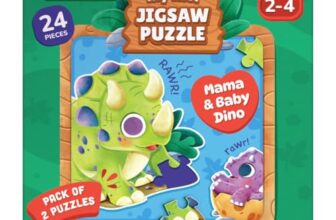 Bloomingo Puzzle Kit – My First Jigsaw Puzzle – Unicorn & The Friendly Fairy – Jigsaw Puzzle for Kids (2-4 Years) 20+ Jigsaw Pieces (Dino)