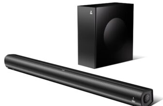 Boat Aavante 2.1 1200, 120W Signature Sound, 2.1 CH w/Wired Subwoofer, BT v5.4, Multiple Ports, EQ Modes & Remote Control, Bluetooth Sound bar, Home Theatre Soundbar Speaker (Premium Black)