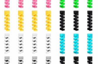 Lapster 28 pcs Mix Spiral Charger Spiral Charger Cable Protectors for Wires Data Cable Saver Charging Cord Protective Cable Cover