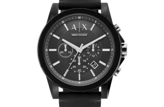 Armani Exchange Mens Chronograph Watch – AX1326I (Black_Free Size)