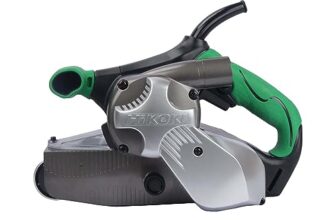 HIKOKI SB8V2S9Z- Corded Belt Sander with 1020 Watts Powerful Motar with Variable Speed Dial, Belt Size – 76 X 533mm, 450 RPM, 4.3 Kg, with Sanding Belt, & Dust Collect Bag Included