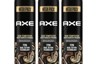Axe Dark Temptation Long Lasting Deodorant Bodyspray For Men 215 ml & Axe Dark Temptation Long Lasting Deodorant Bodyspray For Men 215 ml each (Pack of 3)