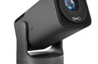 WZATCO Yuva Go Max, Android 13, Fully Automatic, Projector 4k Ultra HD, Native 1080P, Live TV, ARC, WiFi 6 & BT, Screen Mirroring, 11000 Lumens, Portable Room Cinema, Grey