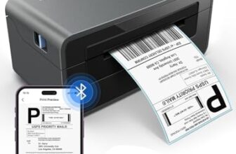 iDPRT Bluetooth Thermal Label Printer, 4×6 Inch Thermal Shipping Label Printer for Phone/USB, Support Windows/iOS/Mac/Android, Thermal Printer for Small Business and Shipping Package