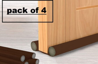 DEAGAN Draft Guard for Door Bottom to Prevent Noise, Dust & Insects (Brown Color Pack of 1) Twin Door Draft Fabric Cover Guard, Cool/Hot Maintain in Room | Door Gap Sealer & Stop Unwanted Dust, Insects, Light from Door | Washable Made in India (Multi Color) Pack of (4) Door Bottom Sealing Strip Guar