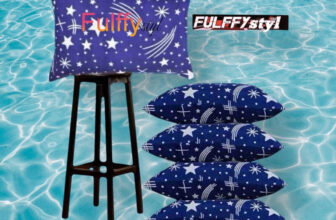 fulffystyl Microfibre Sleeping Pillow Pack of 5 Abstract SOFT(Blue)