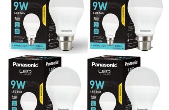 Panasonic Dura Saver 9W Bulb, B22 LED Bulb Base For Home & Office, 1 Year Warranty, Energy Efficiet, 6500K Cool Daylight (Pack of 4)