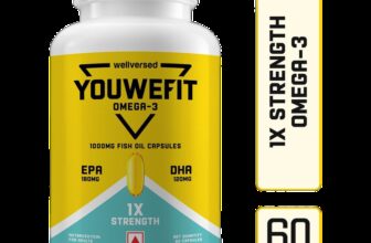 YouWeFit Omega-3 Fish Oil | 1000mg Daily Strength Fish Oil Capsules | No Fishy Burps(60 Capsules)
