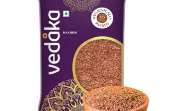 Amazon Brand – Vedaka Raw Flaxseeds | 1 Kg | Rich In Antioxidants | Rich In Protein & Dietary Fibre | Nutty & Crunchy Delight | Hygienically Packed