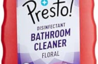 Amazon Brand – Presto! Bathroom Cleaner | Floral | 1 Litre | Suitable For Bathroom Floors, Slabs, Wall Tiles, Sinks, Basins, Stainless Steel Taps & Shower Heads
