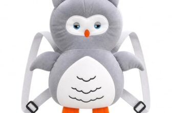 GLUN® Baby Head Protector Backpack, Pack of 1 Cute Owl Soft Cushioning, Adjustable Shoulder Belt, Head Protection Back for 6-18 Month Toddler Kids