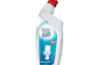 Amazon Brand – Presto! Toilet Cleaner Bleach Disinfectant | 500 Ml | Kills 99.9% Germs | White