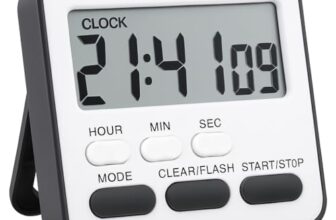 AERYS Digital Kitchen Timer & Stopwatch, Large Digit Countdown, Loud Alarm Clock with Back Magnetic Retractable Stand for Cooking,Baking, Study Table, Office, Gym, Athlete and Student Accessories