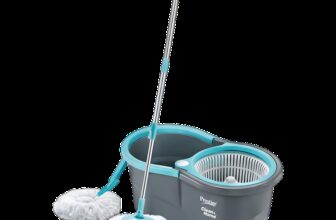 Prestige Alpha with 2 Microfiber heads 360 Degree Spinner Mop Set(Grey, Blue)