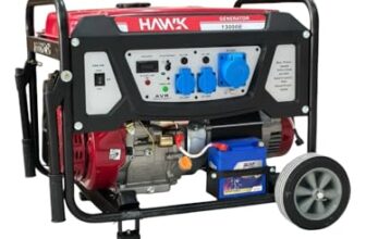 HAWK 13000E 10 kW Single‑Phase Petrol Generator – Electric & Recoil Start, 25 L Tank, AVR, Heavy‑Duty Commercial Backup”