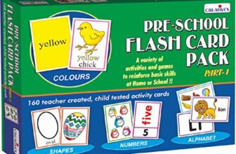 Creative’s Pre‑School Flash Card Pack Part 1, Educational Toy for Kids, Alphabet, Numbers, Colours & Shapes Learning Flash Cards, Preschool Learning Games for Early Skills Ages 3+
