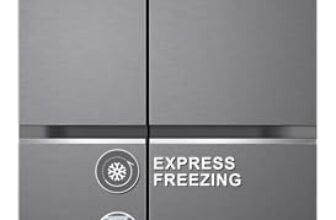 LG 655 L, 3 Star, Frost-Free Smart Inverter Double Door Side-By-Side Refrigerator (GL-B257HDSY, Dazzle Steel, Smart Diagnosis, Express Freeze | Multi Air-Flow)