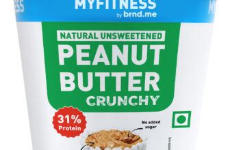 MYFITNESS All Natural Unsweetened Peanut Butter Crunchy(510 g)