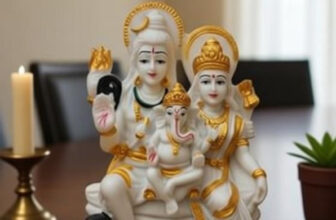 tej Shiv Parivar Statue Murti God Shiva Idol Showpiece – (PolyResin, White) Decorative Showpiece  –  12 cm(Polyresin, White)