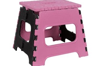 PrettyKrafts 12 Inches Super Strong Folding Step Stool for Adults and Kids, Kitchen Stepping Stools, Garden Step Stool Kitchen Stool -(Pack of 1),Pink