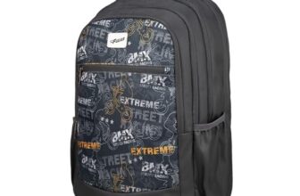 F Gear Arashi Grey 35L School Backpack|4 Compartments, 1 Front Pocket & water Bottle Holders|Laptop Sleeve|Ergonomic, Lightweight & Durable Design|Ideal for School, College, Work, Travel & Daily Use