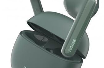 Noise Buds Mini Truly Wireless Earbuds (2026) | Half In-Ear Design | 40H Playtime | Quad Mic ENC for Clear Calls | 13mm Driver | Low Latency Gaming Mode | BT v5.3 | IPX4 Sweat Resistant – Carbon Green