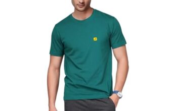 AMUL COMFY Men’s Cotton Plain Round Neck Half Sleeve Casual T-Shirts