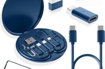 NOCXTUN All in one 60W USB Fast Charging Travel Data Cable Set Multifunctional Conversion Head Portable Multi-Type Charging Connector USB TypeC Adapter Sim Storage with Sim Eject Pin and Mobile Stand