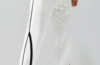 VEXUA Striped Men White Track Pants