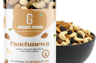 GRANIC FARMS Mix Dry Fruits | Panchmeva | Almond|Cashew|Dates|Black Raisin|Green Raisin|(1 x 500 g)