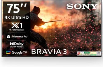 Sony BRAVIA 3 Series 189 cm (75 inches) 4K Ultra HD AI Smart LED Google TV K-75S30B (Black)