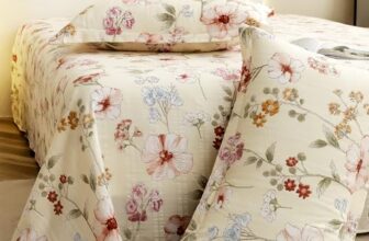 Story@Home King Size Bedsheet | Cloud Cotton Flatsheet King Size with Two Pillow Covers| Super Soft Bed Sheet for King Size Bed | Floral Design (270 x 250 cm, Off White & Red)