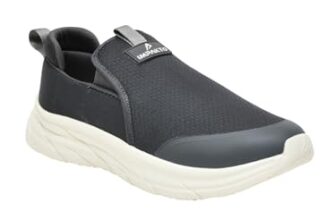 Impakto Cozy Lazy Boy Slip-in Fit Walking Shoes | Lightweight & Breathable | Cushioned Insole for Comfort | Slip Resistant Outsole | Shoes for Casual & Travel Grey
