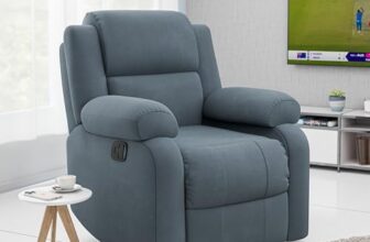 Green Soul Comfy | 1 Seater Recliner Sofa with Soft Suede Fabric & Luxuriously Padded Body | Recliner for Relaxing at Home | 3 Years Warranty (Soothing Grey) | Installation Provided