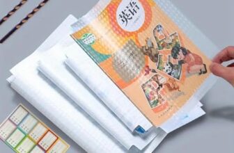 Transparent Self-Adhesive Book Cover Roll for Textbooks & Workbooks | Waterproof Clear Protective Cover Film | Easy Peel & Stick Book Wrapping Sheet | S/M/L. [30 Pcs= 3 Different Sizes -10 Each]