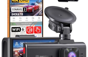 REDTIGER F7NA 4K Dual Dash Cam for Car with ADAS, STARVIS 2 IMX678 Sensor, 8MP UHD, 5GHz WiFi 6 Fast Download, 4K Front 1080P Rear, GPS, Voice Control, WDR, HDR Night View, Support 512GB (No SD Card)