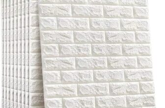 Barebeauty 3D Wall Panel Wallpaper, Self Adhesive PE Foam Brick Sticker, Waterproof Peel & Stick Wall Covering for Home, Bedroom & Living Room Decor, 70 x 77 cm (Pack of 1, 5.8 Sq. Ft. Approx)