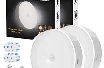 One94Store Motion Sensor Light for Home with USB Charging Self Adhesive Led Nightlight Rechargeable Body Sensor Wall Light for Bedroom, Stairs (Cool White, Pack of 2) – Plastic