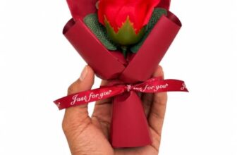 Riyenio Artificial Mini Rose Bouquet for Home Decor | Premium Single Rose Flower with Luxury Wrapping | Gift Decorative Rose for Birthday, Anniversary,Valentine’s Day,Wedding,Office & Bedroom (RED)