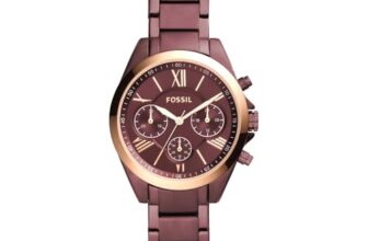 Fossil Modern Courier Analog Red Dial and Band Women’s Stainless Steel Watch-BQ3281