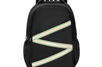 United Colors of Benetton Phantom 34L Laptop Backpack – Black | Water-Resistant | Fits 14-inch Laptop Compartment | Sleek & Organized for Professionals